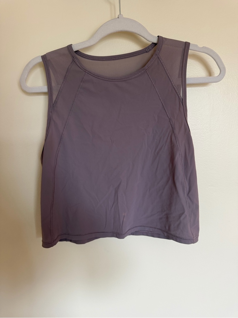 Lululemon Mesh Purple Crop Athletic Top